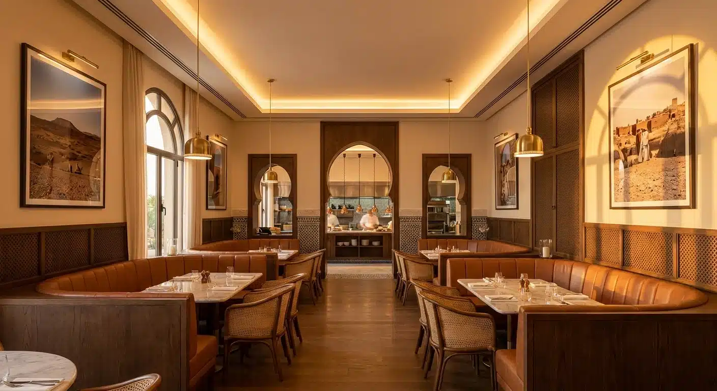 Aménagement restaurant casablanca : réalisation par Archigram®