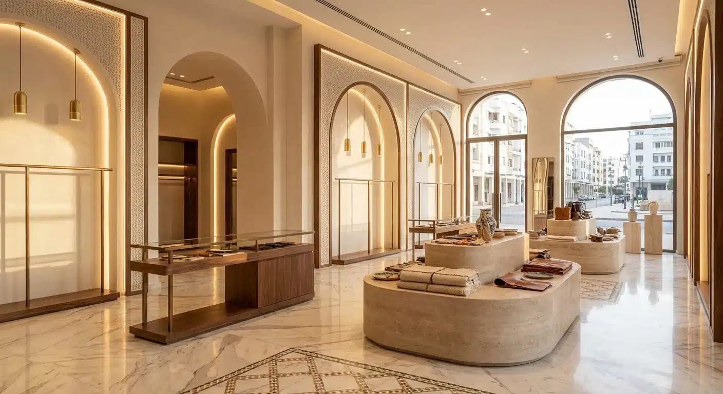 Aménagement magasin maroc : réalisation par Archigram®