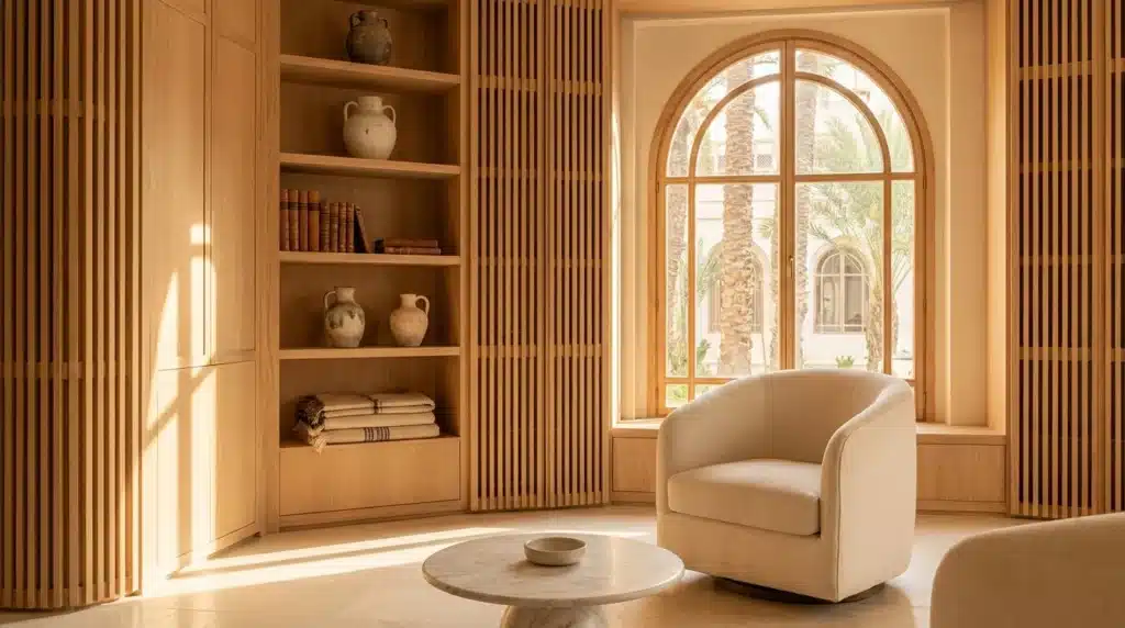 Bois blond, un revêtement qui illumine nos intérieurs à Casablanca par Archigram®