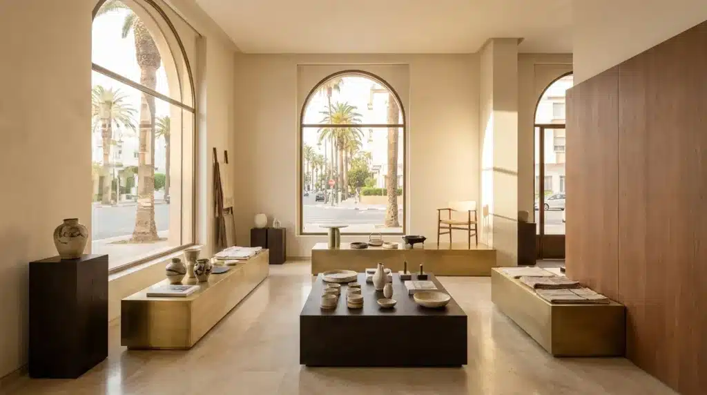 Le design des showrooms : Comment mettre en valeur les produits à Casablanca par Archigram®