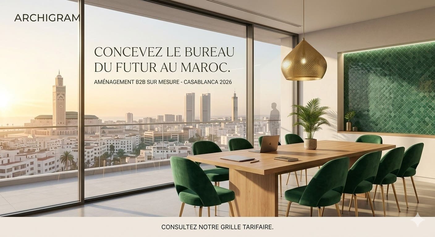 Cout amenagement bureau casablanca