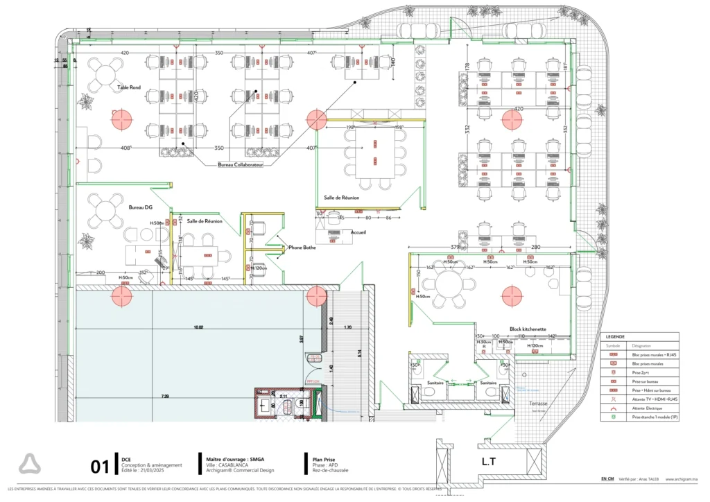 Plan de conception Siège social SPECIALITY MGA — Archigram®