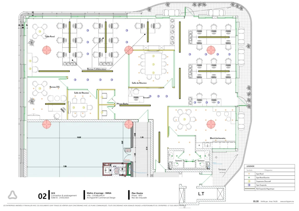 Plan de conception Siège social SPECIALITY MGA — Archigram®