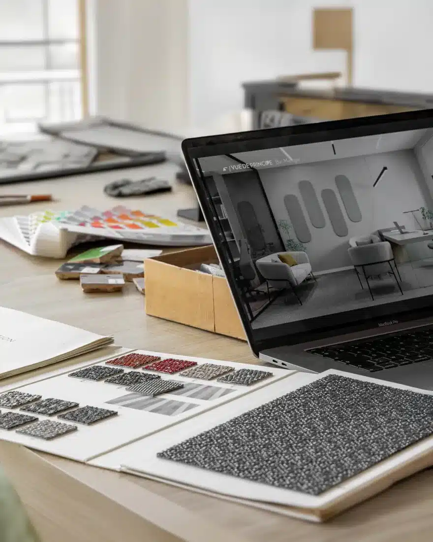Poste de travail sur-mesure conçu par un architecte d'intérieur Casablanca — bureau aménagé par Archigram®