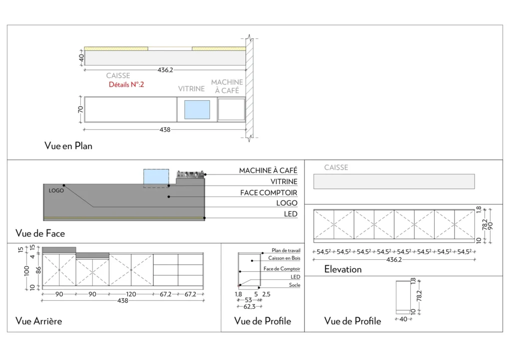 Conception café Next Chapter Casablanca — plans et rendus | Archigram® — 01
