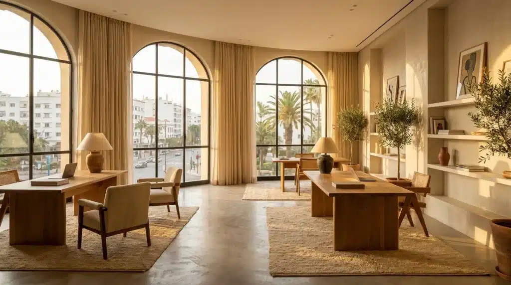 prix architecte d'intérieur casablanca — bureau haut de gamme, réception et mobilier contemporain, par Archigram®